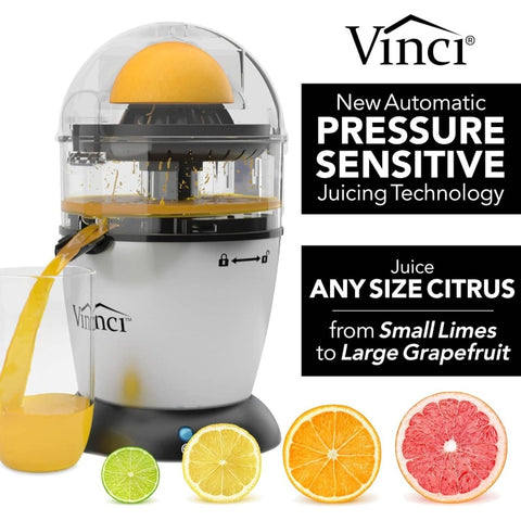 Hands Citrus Juicer, 1 - Button Juicer Machine, Orange Lime Grapefruit Lemon Squeezer, Easy to Clean Orange Juicer Squeezer, BlackStainless Steel