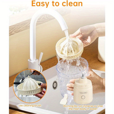 Electric portable citrus juicer for lemon grapefruit. Small, wireless. Easy to use clean. Orange squeezer.,  Juice Extractor, Wireless Operation, Portable Juicer, Efficient Juicing, Highquality Squeezer, Electric Squeezer, Citrus Press, Busy Professionals