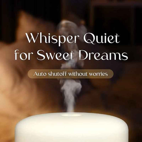 White Ceramic Soundwave technology Diffuser & Humidifier - 3.38oz Essential Oil Diffuser with Auto Shut-Off, 4-Timer, 7-Color Night, Cool Mist for Home\u002FOffice, Quiet Operation, for \u002FPets, Elegant Ceramic Design (No Chemicals)