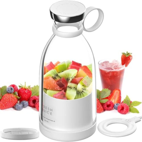 Portable - Electric Juicer Blender 350ml\u002F11oz - One-Touch Operation, -like & 304 Stainless Blades, Mini Travel Blender for Smoothies, Milkshakes, On-the-Go - Pink (Gym, Office, Home)