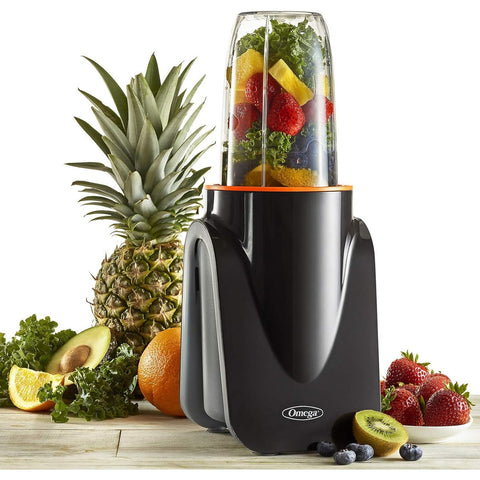 PBL1000BD MeGo Nutrition on The Go Personal Blender with Powerful Motor, Auto Shutoff, Hot\u002FCold Blending, 2 Blending Cups, Medium Size, Black, Portable Smoothie Maker For Healthy Drinks, Blender For Smoothie, Compact Design, Durable Construction