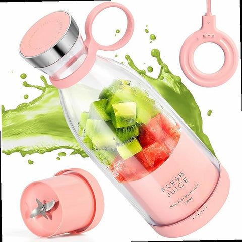 MIAOKE Portable Blender Fashion Portable Blender for Shakes and Smoothies 11 8 Oz Magnetic USB Fast Charging Mini Mixer Bottle Take It for Traveling Outdoor Gym Office Cars Gift PK