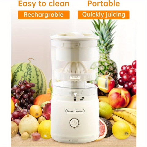 Electric portable citrus juicer for lemon grapefruit. Small, wireless. Easy to use clean. Orange squeezer.,  Juice Extractor, Wireless Operation, Portable Juicer, Efficient Juicing, Highquality Squeezer, Electric Squeezer, Citrus Press, Busy Professionals