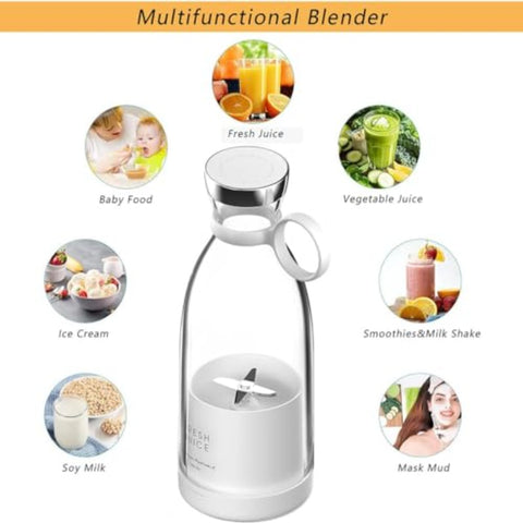 Portable - Electric Juicer Blender 350ml\u002F11oz - One-Touch Operation, -like & 304 Stainless Blades, Mini Travel Blender for Smoothies, Milkshakes, On-the-Go - Pink (Gym, Office, Home)