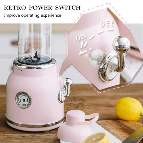 Smoothie Blender Pink - 3-in-1 Smoothie Maker with 6 Blades, 30s Quick Juice & Shakes, Personal Mini Blender for Smoothies & Shakes, Blender Juicer, Juicer Blender, Blenders for Kitchen, Healthy Shakes, Compact Design, Efficient Blending, Durable Blades,