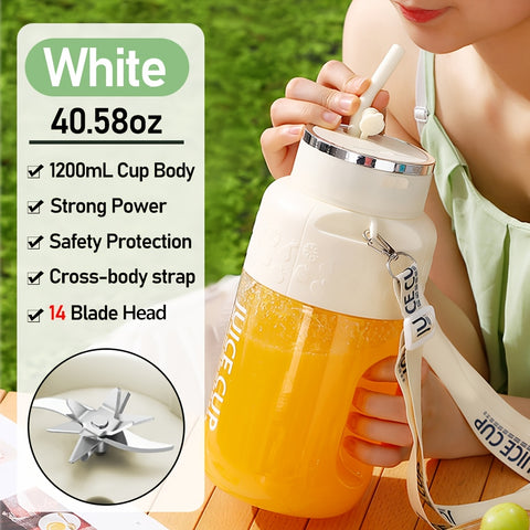 1pc, USB Electric Juicer Cup, 27.05OZ Large Capacity, Juicers For Vegetables And Fruits, Mini Portable Blender, Making Milk Shakes, Smoothies, Juices, Kitchen Appliances