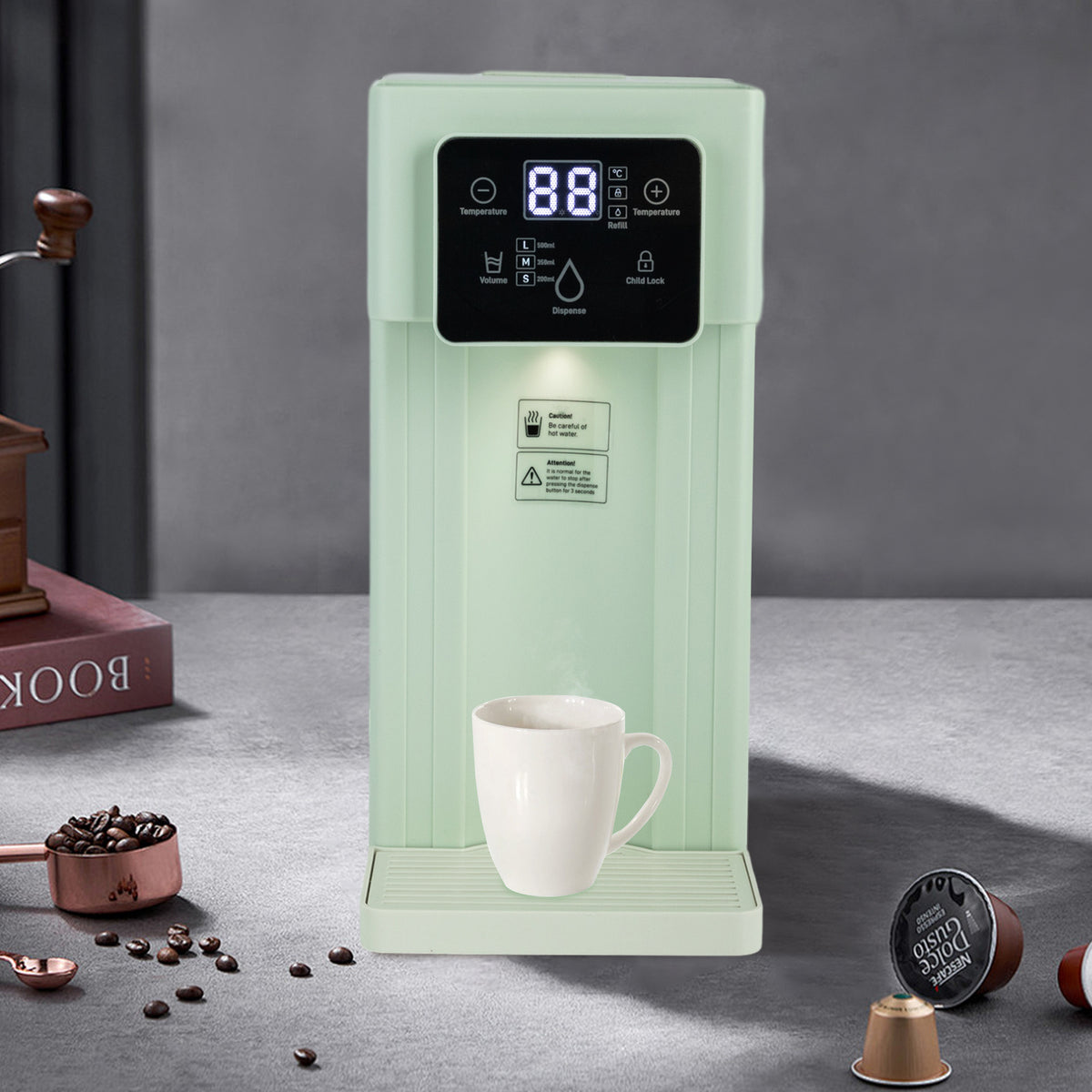 Instant Hot Water Dispenser - Compact Desk Top Water Dispenser for Quick & Convenient Hot Water at Home or Office