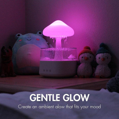 Rain Cloud Humidifier & Aroma Diffuser-like (No Aroma) - Adjustable LED Night, White Noise Machine, 7-Color-Free Mist Maker for Bedside,, Office - PS Material Compact Cool Operation Fan-Like Cooling Effect Humidifier
