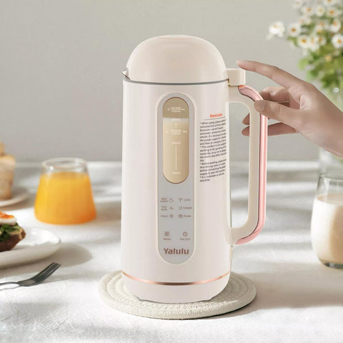 GDRASUYA10 Automatic Soybean Milk and Nut Juicer Kettle, Multi-Functional Electric Corded Kitchen Appliance, Efficient and Easy-to-Use, with 110V US Plug, for Home Use, Ideal for Cooking, Baking, and Beverage Preparation