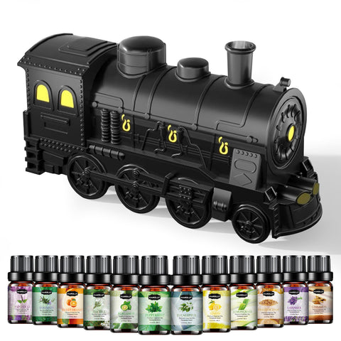 Diffuser for Home, 550ML Large Capacity Diffuser, Essential Oil Diffuser with 12 Bottles of Essential Oils, Aroma Diffuser with Remote Control for Hotel Spa Yoga Room - Humidifier with 7Colors LED Night Light for Bedroom Home Relaxation, Father's Day gift